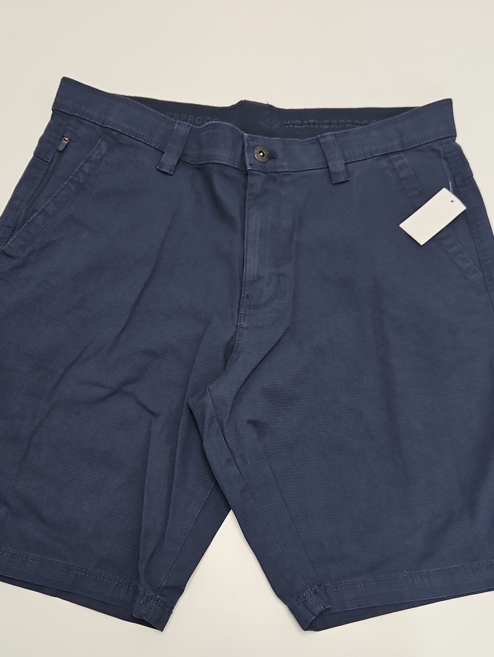 Weatherproof Navy Shorts with Blue Floral Lining